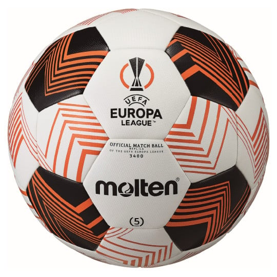 Molten Europa League Hybrid Training Voetbal Maat 5 2023-2024 Wit Zwart Oranje