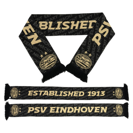 PSV Sjaal Established 1913 Zwart-Goud