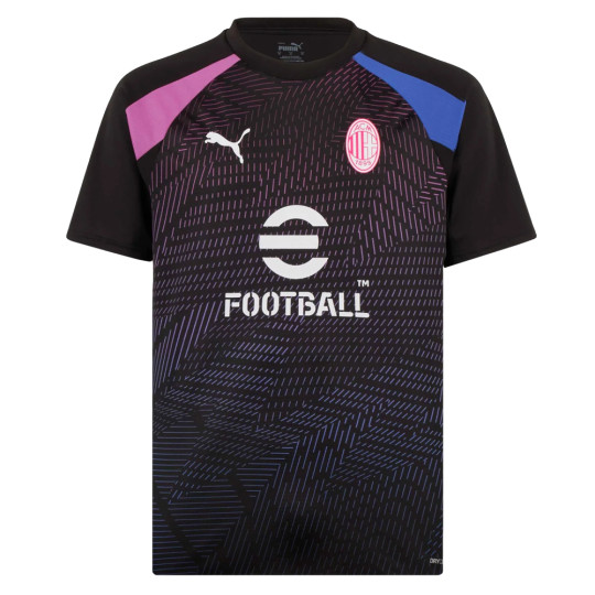 PUMA AC Milan Pre-Match Trainingsshirt 2023-2024 Zwart Blauw Roze