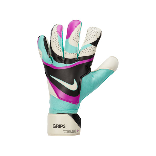 Nike Grip 3 Keepershandschoenen Turquoise Zwart Paars Wit