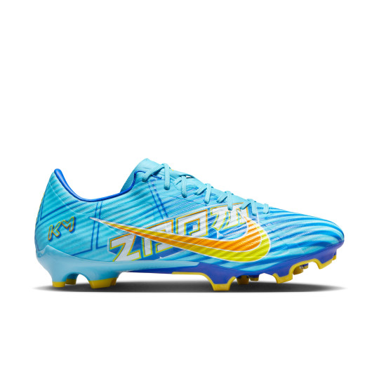 Nike Zoom Mercurial Vapor 15 Mbappé Academy Gras / Kunstgras Voetbalschoenen (MG) Lichtblauw Geel Oranje