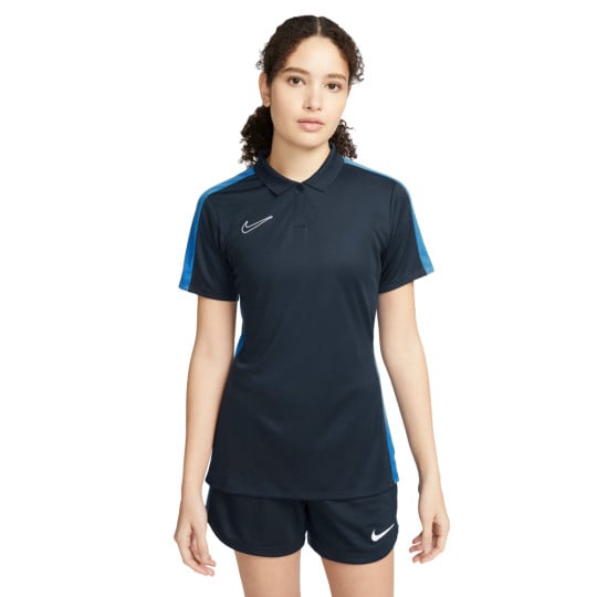 Nike Dri-Fit Academy 23 Polo Dames Donkerblauw Blauw Wit