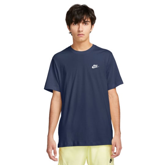 Nike Sportswear Club T-Shirt Bleu Foncé Blanc