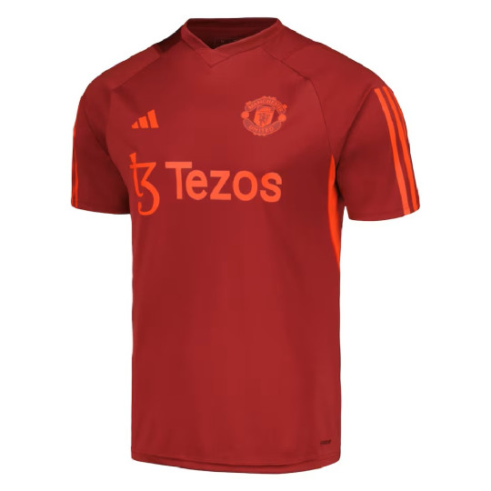 adidas Manchester United Trainingsshirt Europees 2023-2024 Donkerrood Rood
