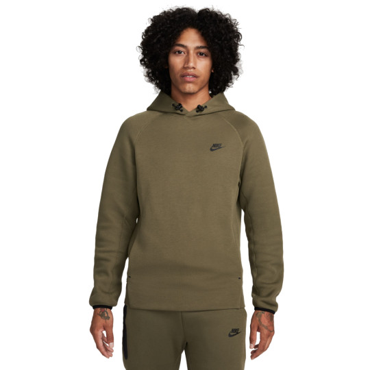 Nike Tech Fleece Sportswear Hoodie Olijfgroen Zwart