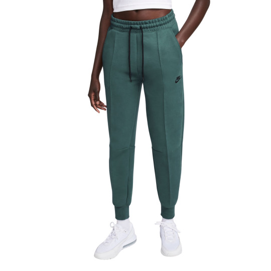 Nike Tech Fleece Sportswear Joggingbroek Dames Donkergroen Zwart