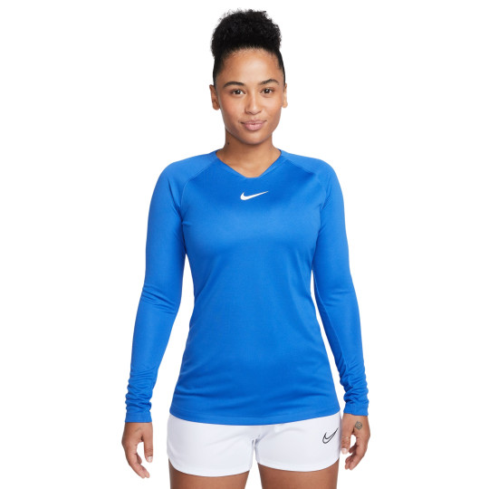 Nike Dri-Fit Park Ondershirt Lange Mouwen Dames Blauw Wit