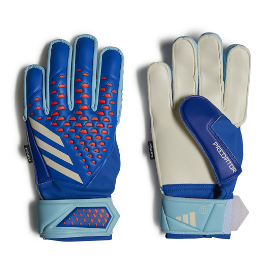 adidas Predator Match Fingersave Keepershandschoenen Kids Blauw Lichtblauw Rood