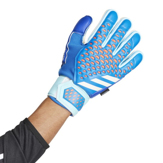 adidas Predator Match Fingersave Keepershandschoenen Blauw Lichtblauw Rood