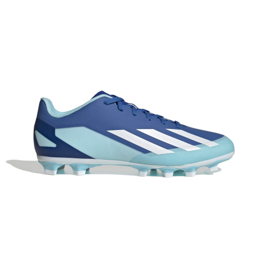 adidas X Crazyfast.4 Gras / Kunstgras Voetbalschoenen (FxG) Blauw Lichtblauw Wit