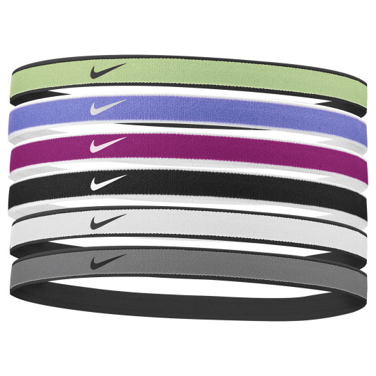 Nike Haarbanden Swoosh 6-Pack Multicolor Groen Paars Grijs Zwart