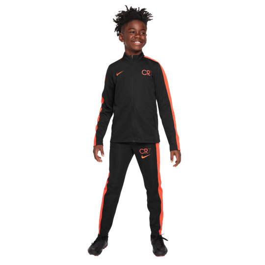 Nike CR7 Academy Trainingspak Full-Zip Kids Zwart Felrood