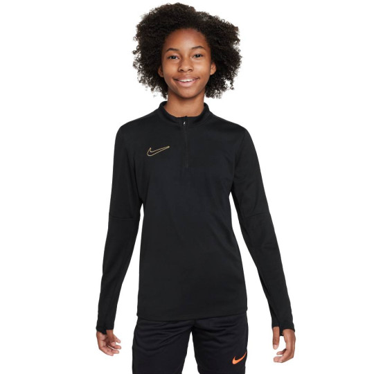Nike Academy Haut d'Entraînement 1/4-Zip Enfants Noir Doré