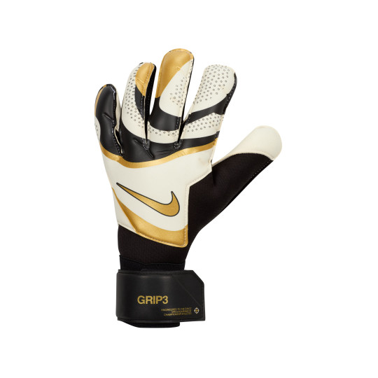 Nike Grip 3 Goalkeeper Gloves Black White Gold