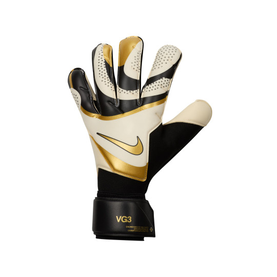 Nike Vapor Grip 3 Goalkeeper Gloves Black White Gold