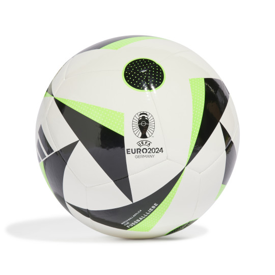 adidas EURO 2024 Fussballliebe Club Ballon de Foot Taille 5 Blanc Noir Néon Jaune