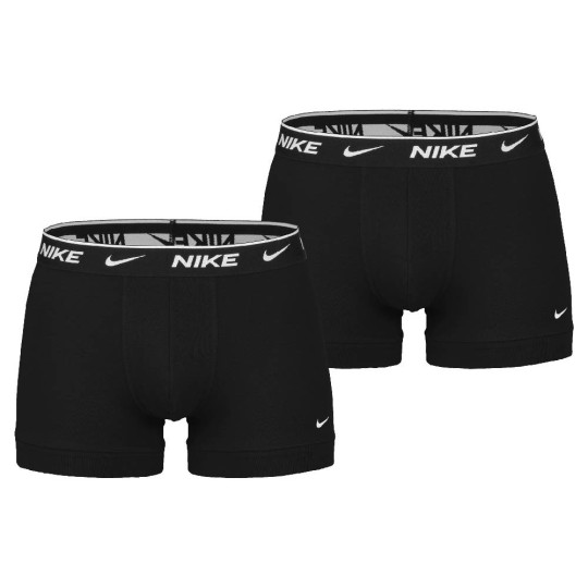 Nike Everyday Cotton Boxershort Trunk 2-Pack Zwart Wit