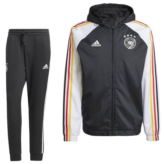 adidas Duitsland DNA Windbreaker Trainingspak 2024-2026 Zwart Wit