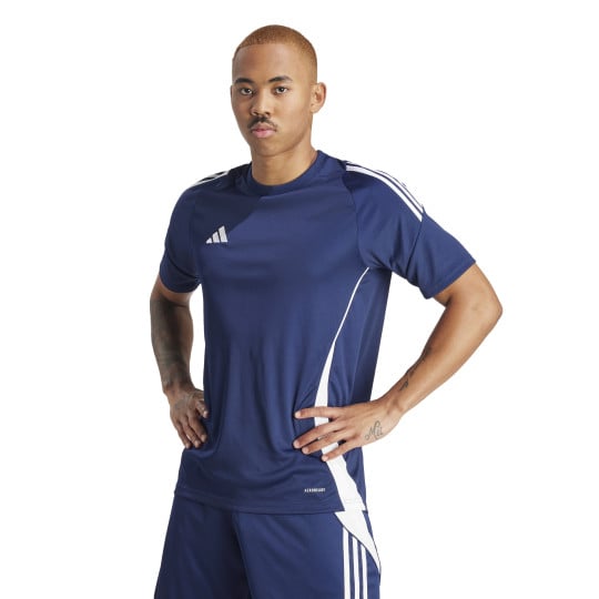 adidas Tiro 24 Trainingsshirt Donkerblauw Wit