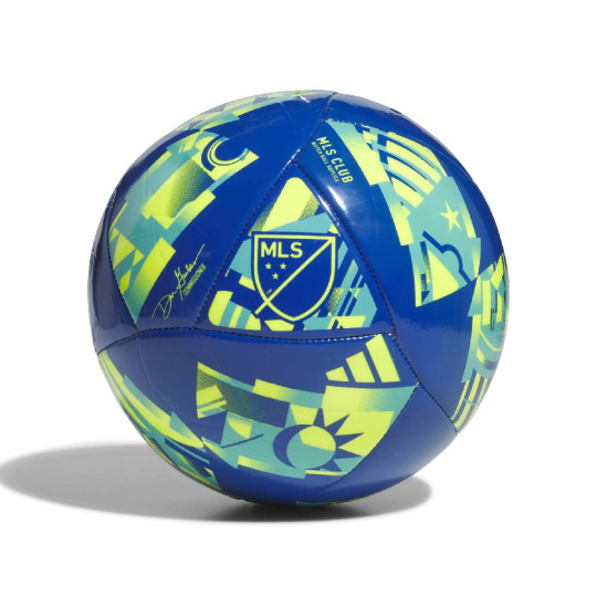 adidas MLS Club Ballon de Foot Taille 5 2024-2025 Bleu Jaune Vert