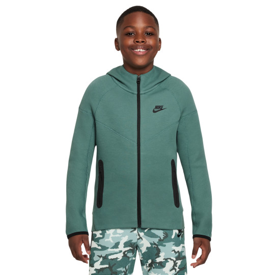 Gilet Nike Tech Fleece Sportswear pour enfants vert foncé noir
