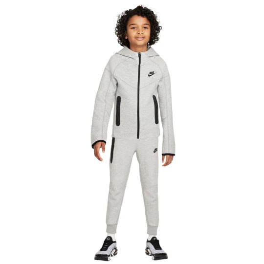 Nike Tech Fleece Trainingspak Sportswear Kids Lichtgrijs Zwart