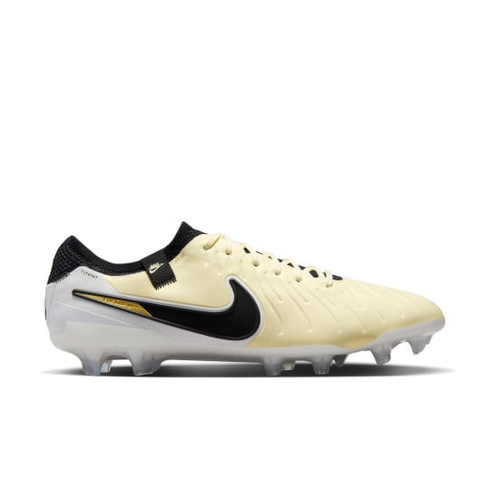 Nike Tiempo Legend 10 Elite Gras Football Shoes (FG) Yellow White Black Gold