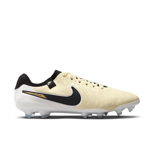 Nike Tiempo Legend 10 Pro Gras Football Shoes (FG) Off White Black Gold