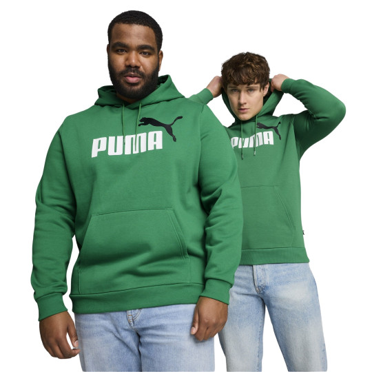 PUMA Essentials+ 2 College Big Logo Fleece Hoodie Groen Wit Zwart