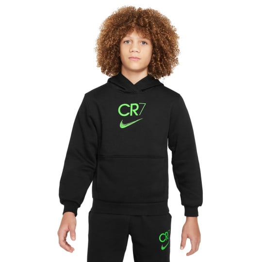 Nike CR7 Club Sweat à Capuche Fleece Enfants Noir Vert Vif