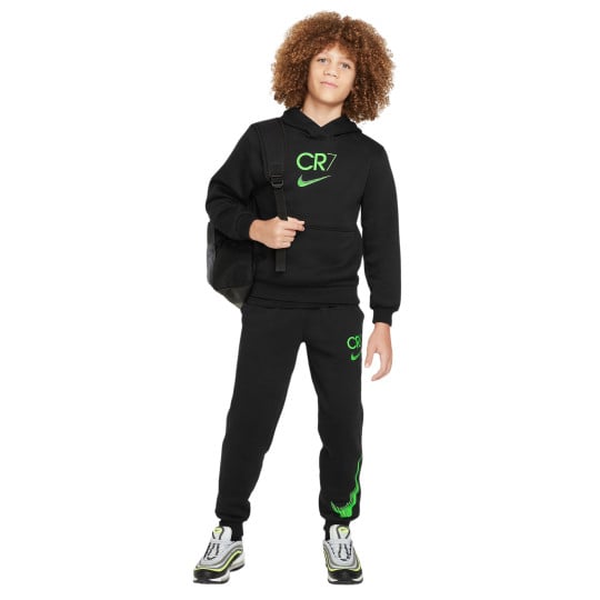 Nike CR7 Club Fleece Survêtement Sweat à Capuche Enfants Noir Vert Vif