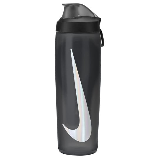 Nike Refuel Bidon Met Rietje 710ML Zwart Donkergrijs Zilver