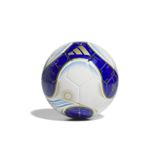 adidas Messi Mini Ballon de Foot Taille 1 Blanc Bleu Doré