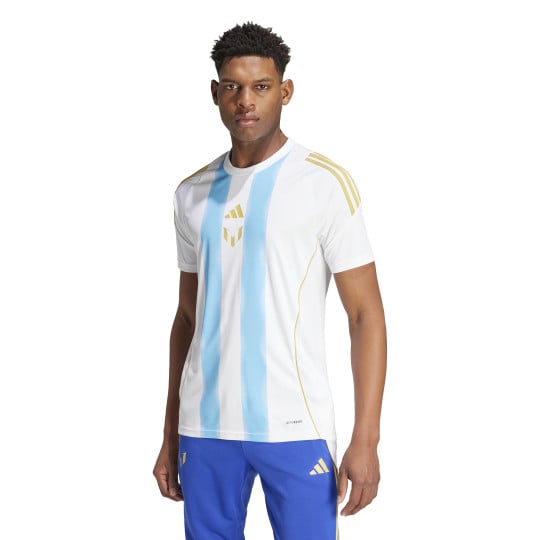 adidas Messi Trainingsshirt Wit Lichtblauw Goud