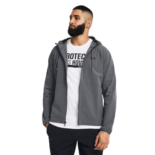 Under Armour Stretch Woven Hooded Vest Grijs Zwart