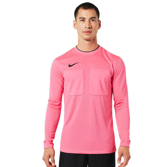 Chemise d'arbitre à manches longues Nike rose noir
