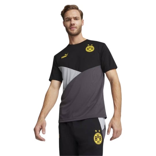 PUMA Borussia Dortmund T-Shirt 2023-2024 Zwart Grijs