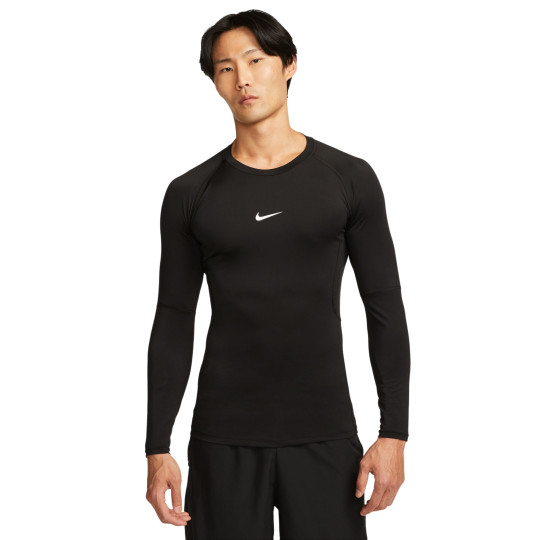 Nike Pro Ondershirt Lange Mouwen Zwart Wit