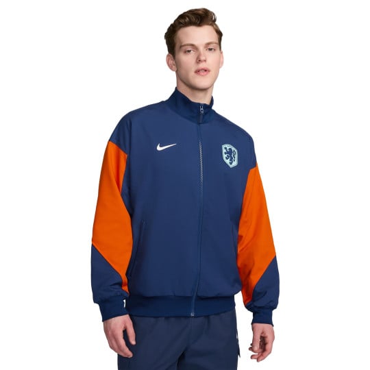 Veste d'entraînement Nike Netherlands Strike Anthem 2024-2026 bleu orange blanc