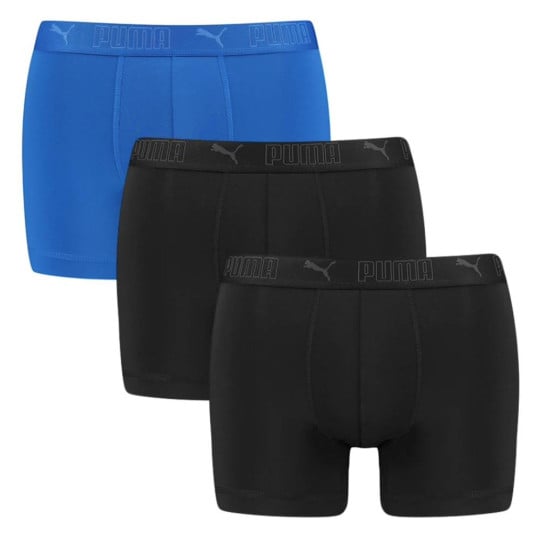 PUMA Boxers Microfibre 3-Pack Bleu Noir