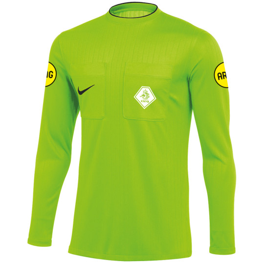 Nike KNVB Scheidsrechtersshirt Lange Mouwen 2022-2024 Geel Zwart