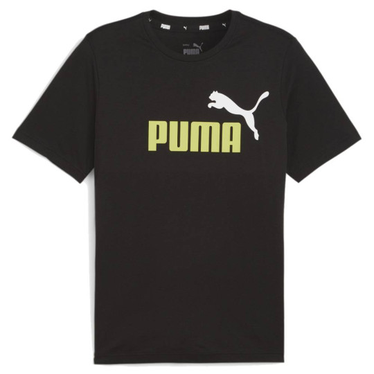 T-shirt à logo PUMA Essentials+ 2, noir, jaune clair, blanc