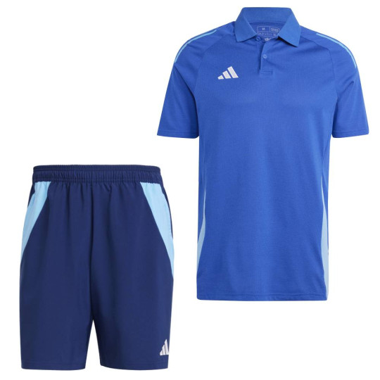 adidas Tiro 24 Competition Polo Trainingsset Blauw Donkerblauw