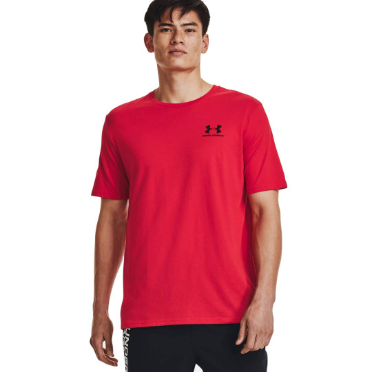 Under Armour Sportstyle Left Chest Logo T-Shirt Rouge Noir