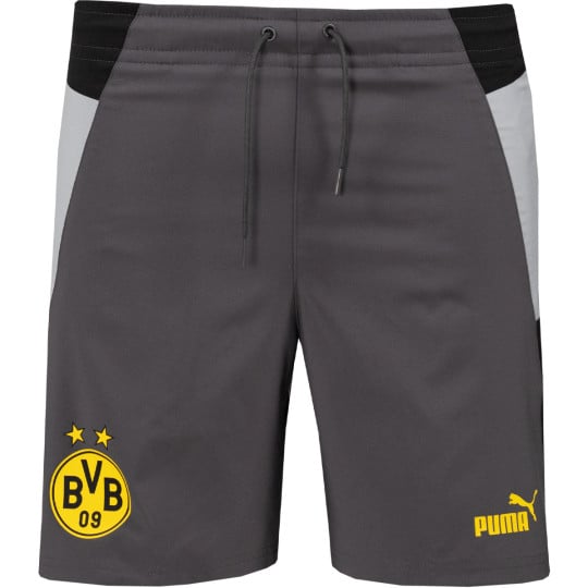 PUMA Borussia Dortmund Woven Broekje 2023-2024 Zwart Grijs