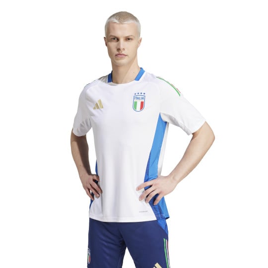 adidas Italie Maillot d'Entraînement 2024-2026 Blanc Bleu Doré