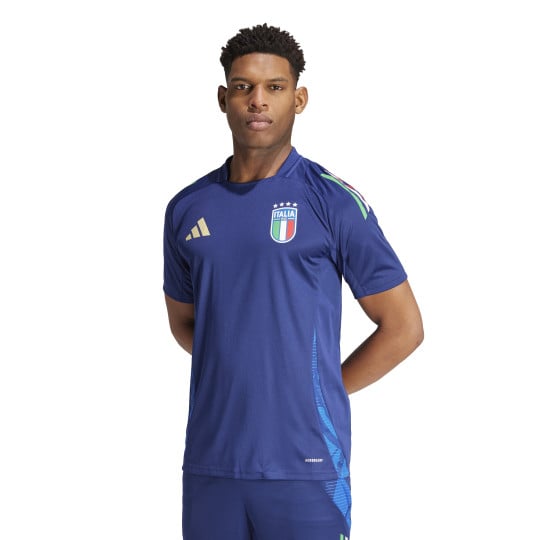 adidas Italië Trainingsshirt 2024-2026 Donkerblauw Blauw Goud