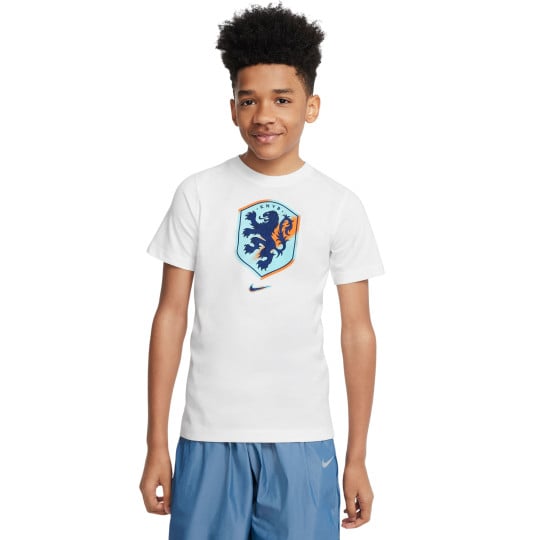 Nike Nederland Crest T-Shirt 2024-2026 Kids Wit Blauw