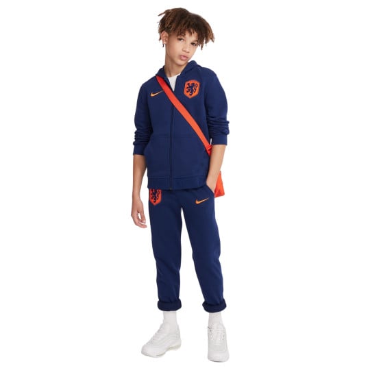 Survêtement Nike Netherlands Sportswear Club 2024-2026 pour enfants bleu orange