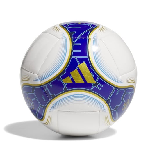 adidas Messi Club Ballon de Foot Taille 5 Blanc Bleu Doré
